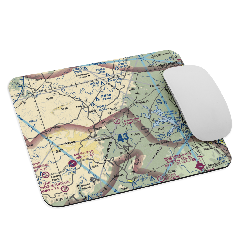Bush Airport (6VA9) VFR Sectional Mouse Pad 