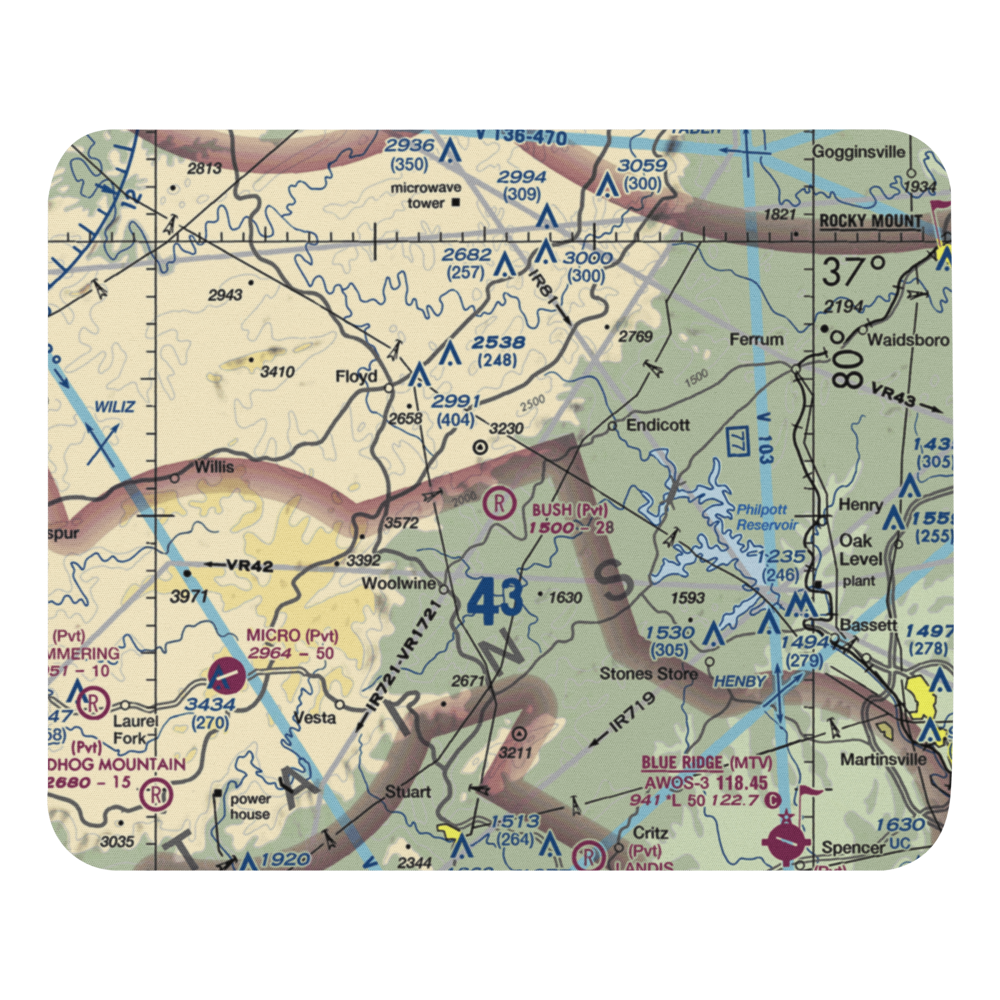 Bush Airport (6VA9) VFR Sectional Mouse Pad 