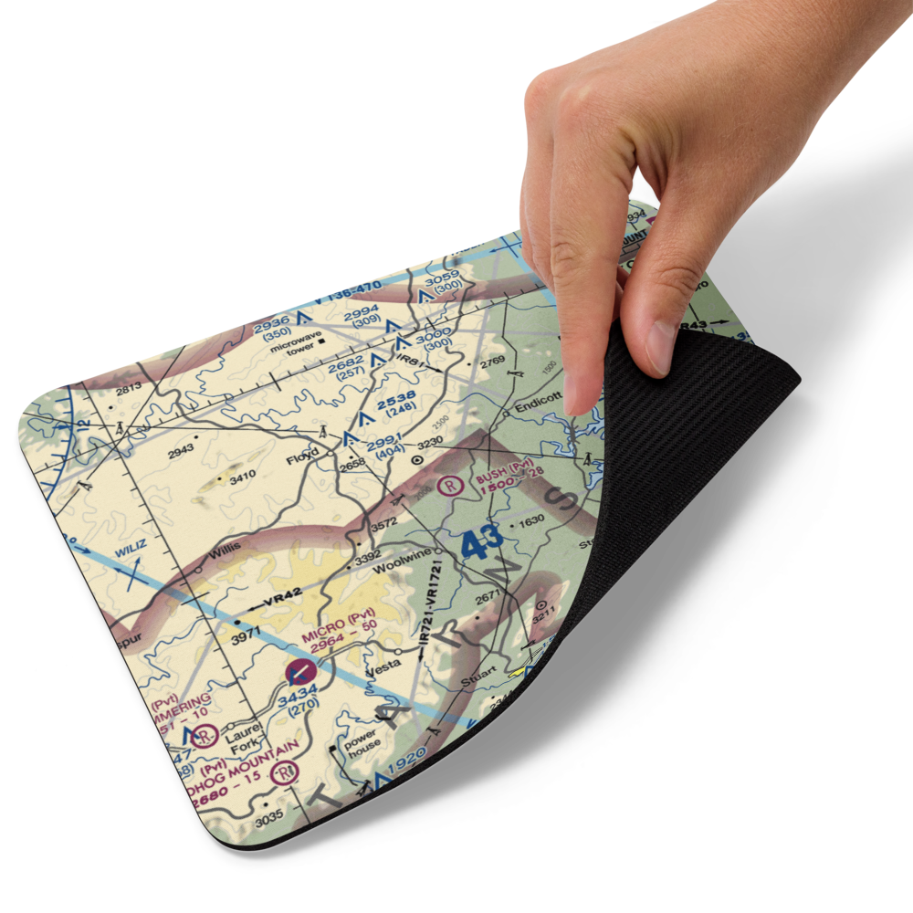 Bush Airport (6VA9) VFR Sectional Mouse Pad 