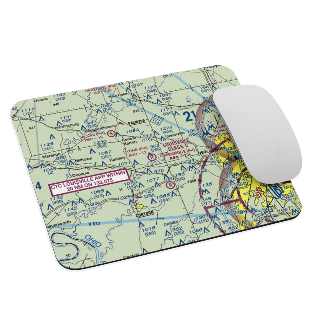 Byrne Field (0IN5) VFR Sectional Mouse Pad 