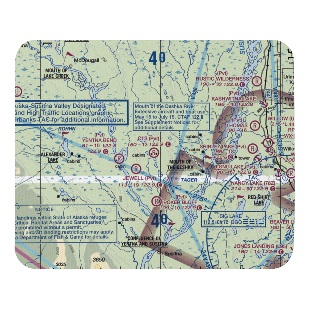 C.T.S. Airport (78AK) VFR Sectional Mouse Pad 