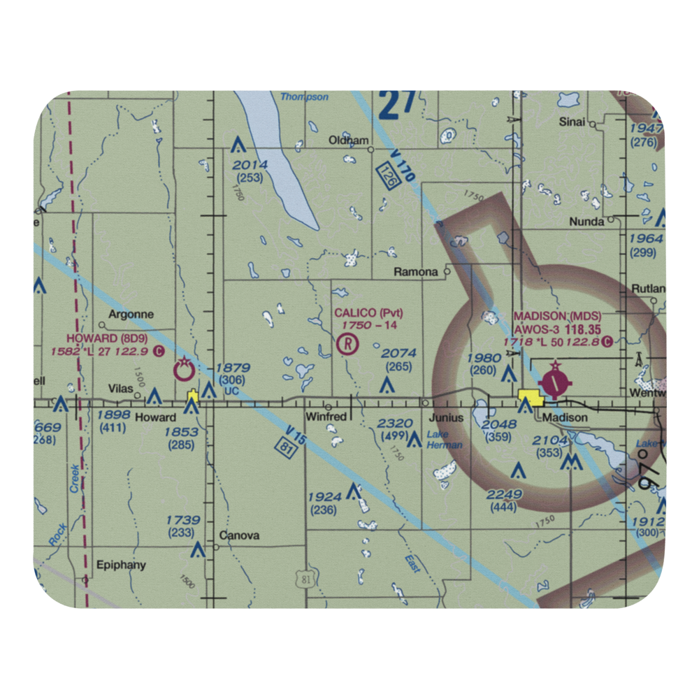 Calico Field (SD03) VFR Sectional Mouse Pad 