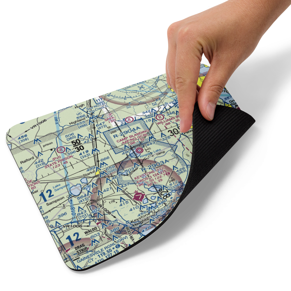 Camp Blanding Army Air Field/NG Airfield (2CB) VFR Sectional Mouse Pad 