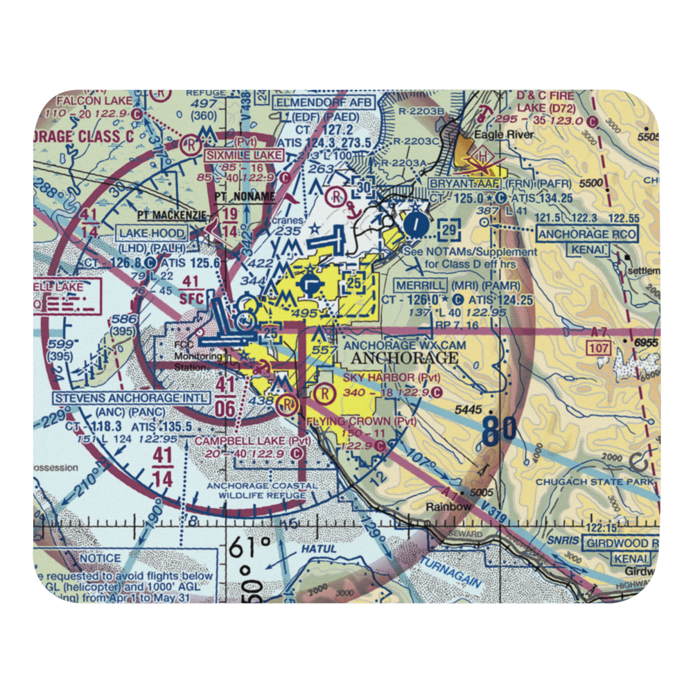 Campbell Airstrip (CSR) VFR Sectional Mouse Pad 