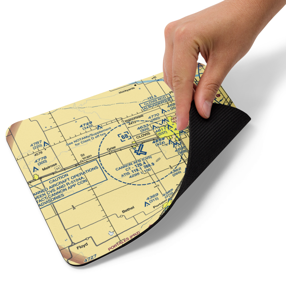 Cannon Air Force Base (CVS) VFR Sectional Mouse Pad 