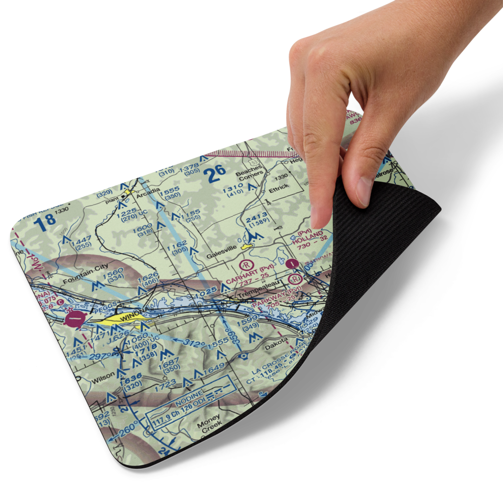 Carhart Farms Airport (4WI8) VFR Sectional Mouse Pad 
