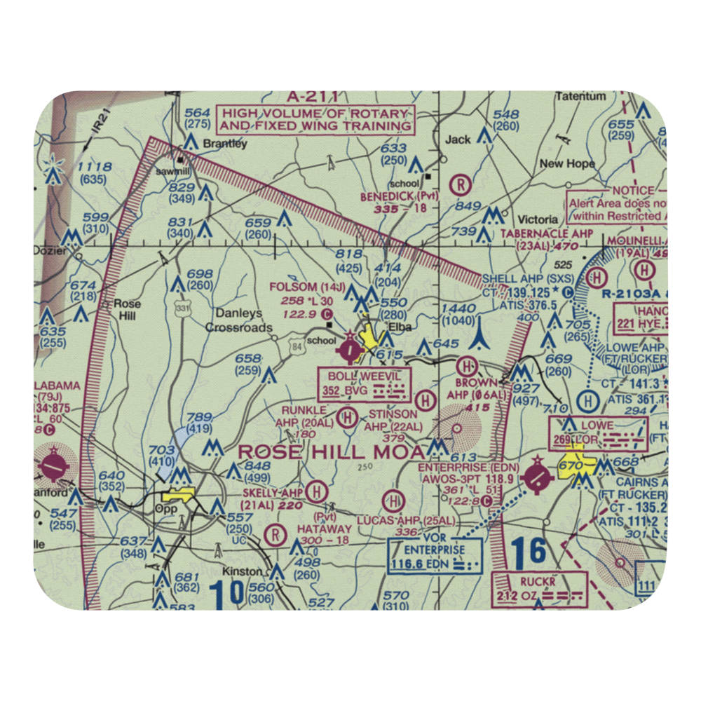 Carl Folsom Airport (14J) VFR Sectional Mouse Pad 
