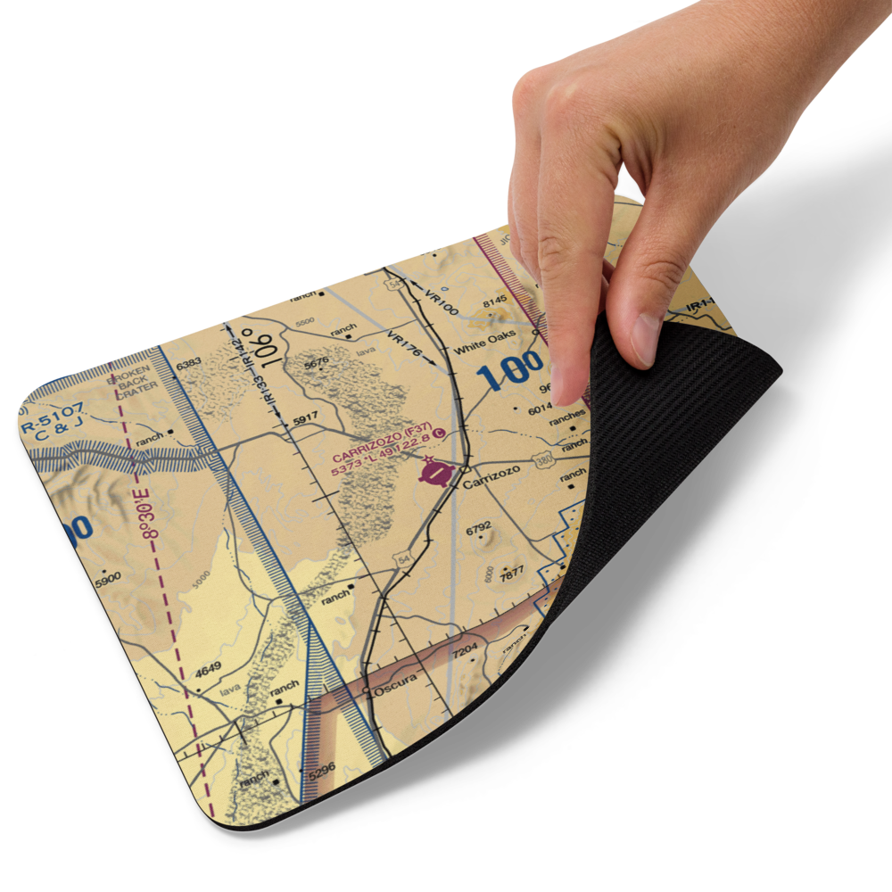 Carrizozo Municipal Airport (F37) VFR Sectional Mouse Pad 