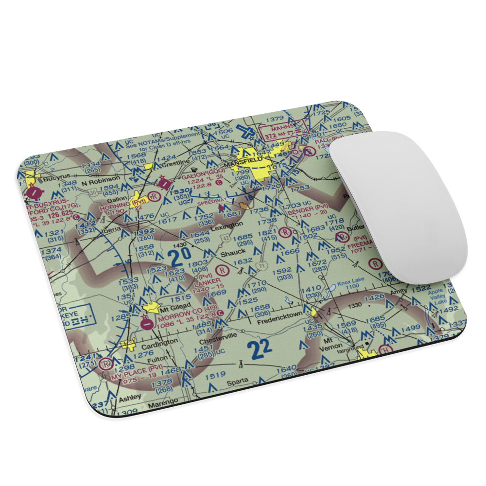 Cedar Creek Airport (2OH4) VFR Sectional Mouse Pad 