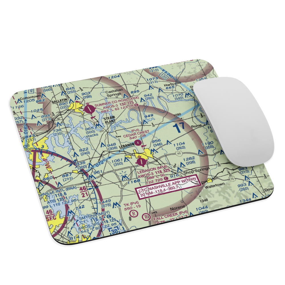 Cedar Crest Field (1TN0) VFR Sectional Mouse Pad 