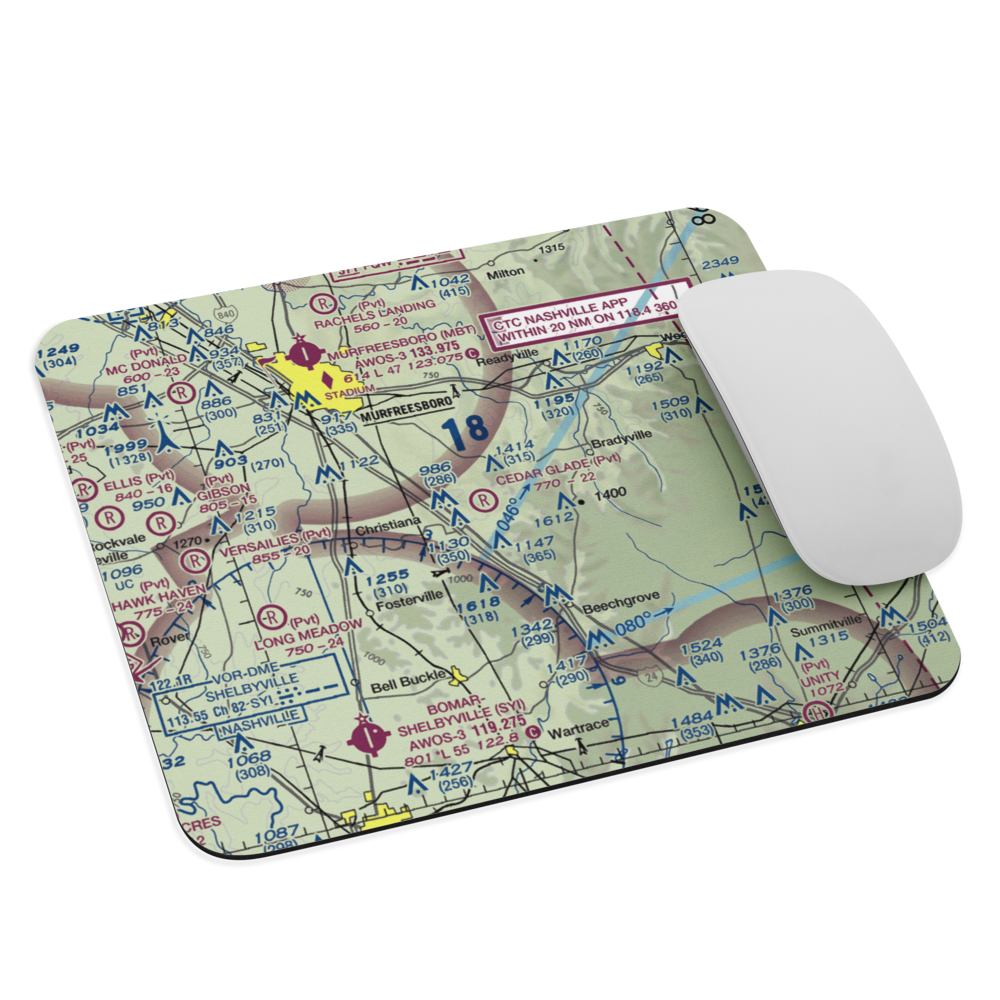 Cedar Glade Aerodrome (TN83) VFR Sectional Mouse Pad 