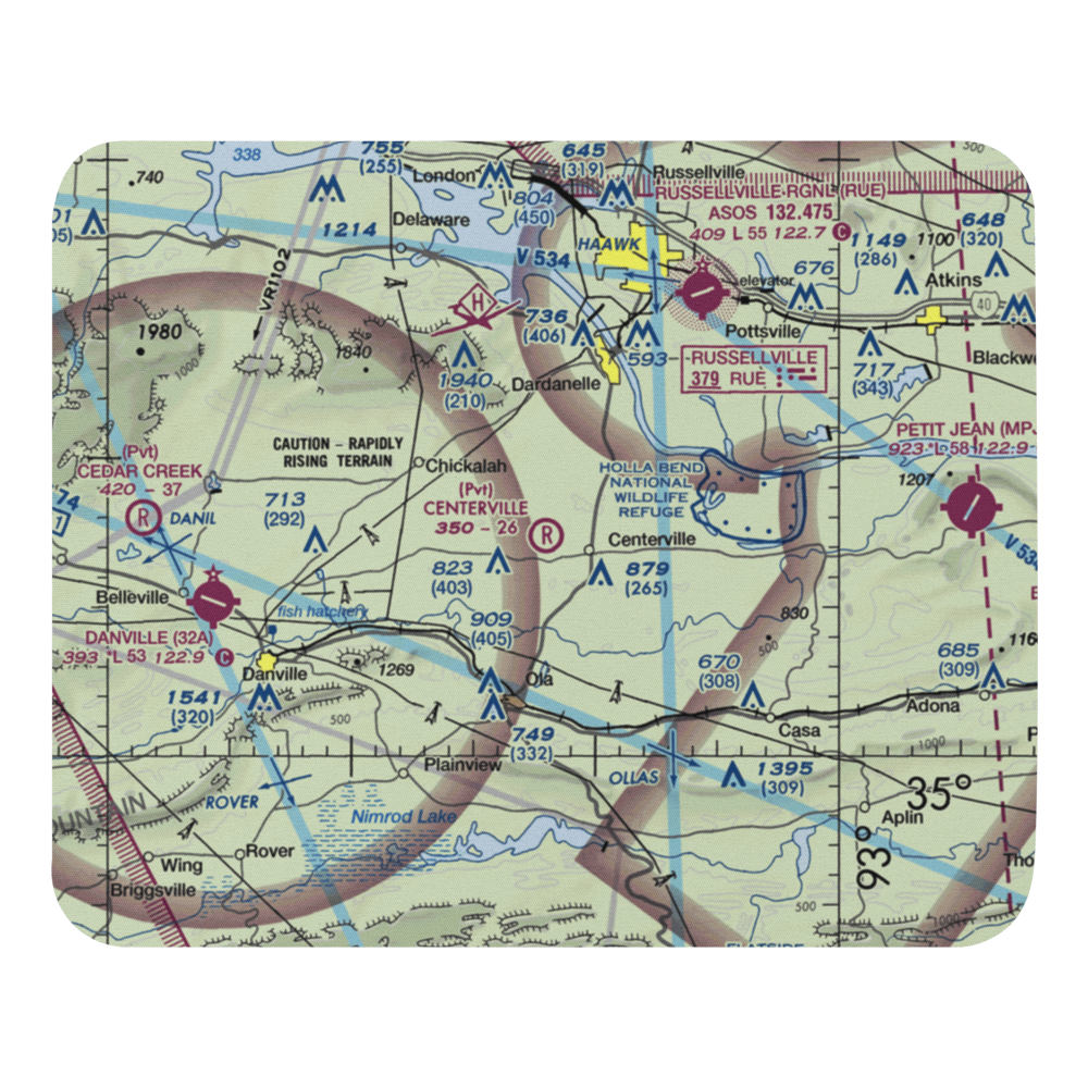 Centerville Airstrip (AR03) VFR Sectional Mouse Pad 