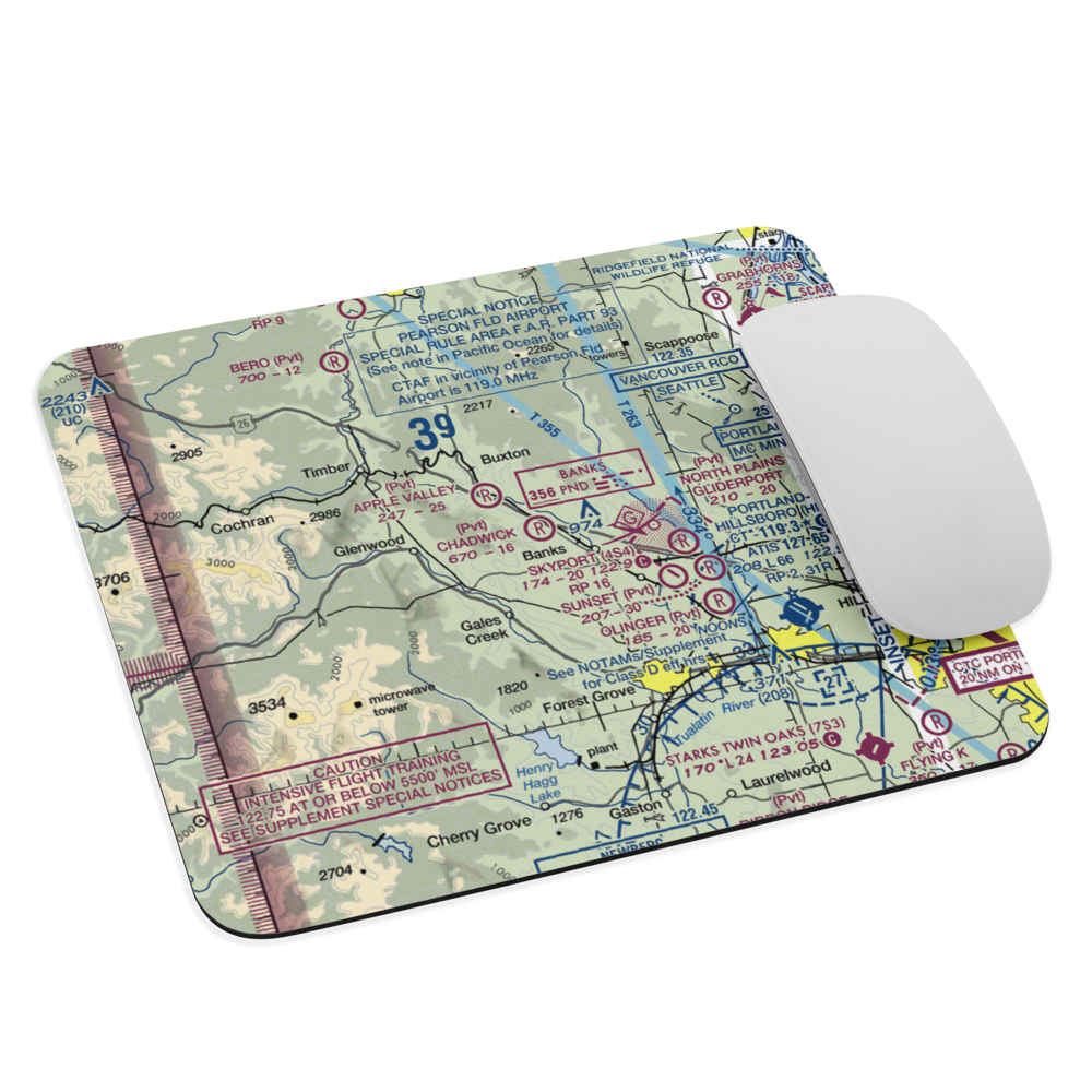 Chadwick Airport (OR27) VFR Sectional Mouse Pad 