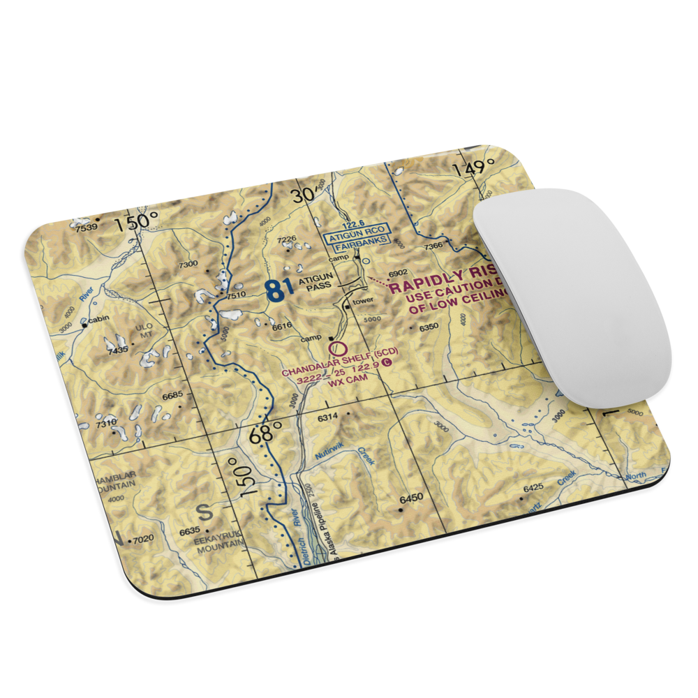 Chandalar Shelf Airport (5CD) VFR Sectional Mouse Pad 