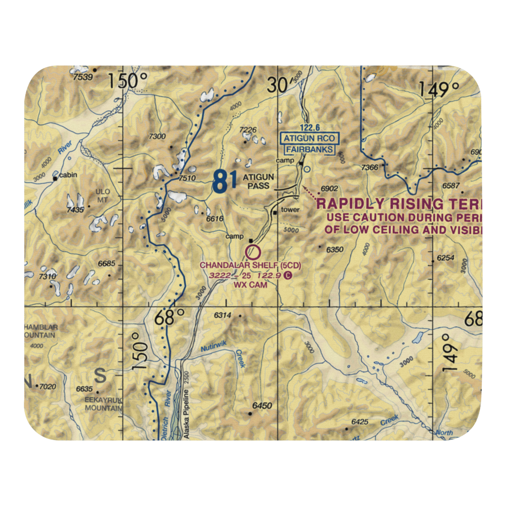 Chandalar Shelf Airport (5CD) VFR Sectional Mouse Pad 