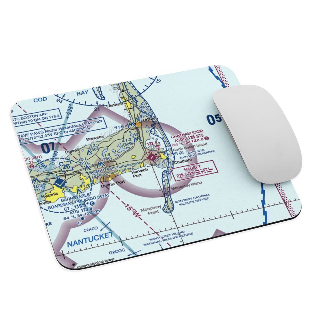 Chatham Municipal Airport (CQX) VFR Sectional Mouse Pad 