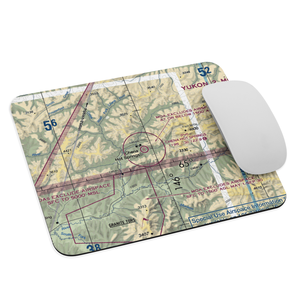Chena Hot Springs Airport (AK13) VFR Sectional Mouse Pad 