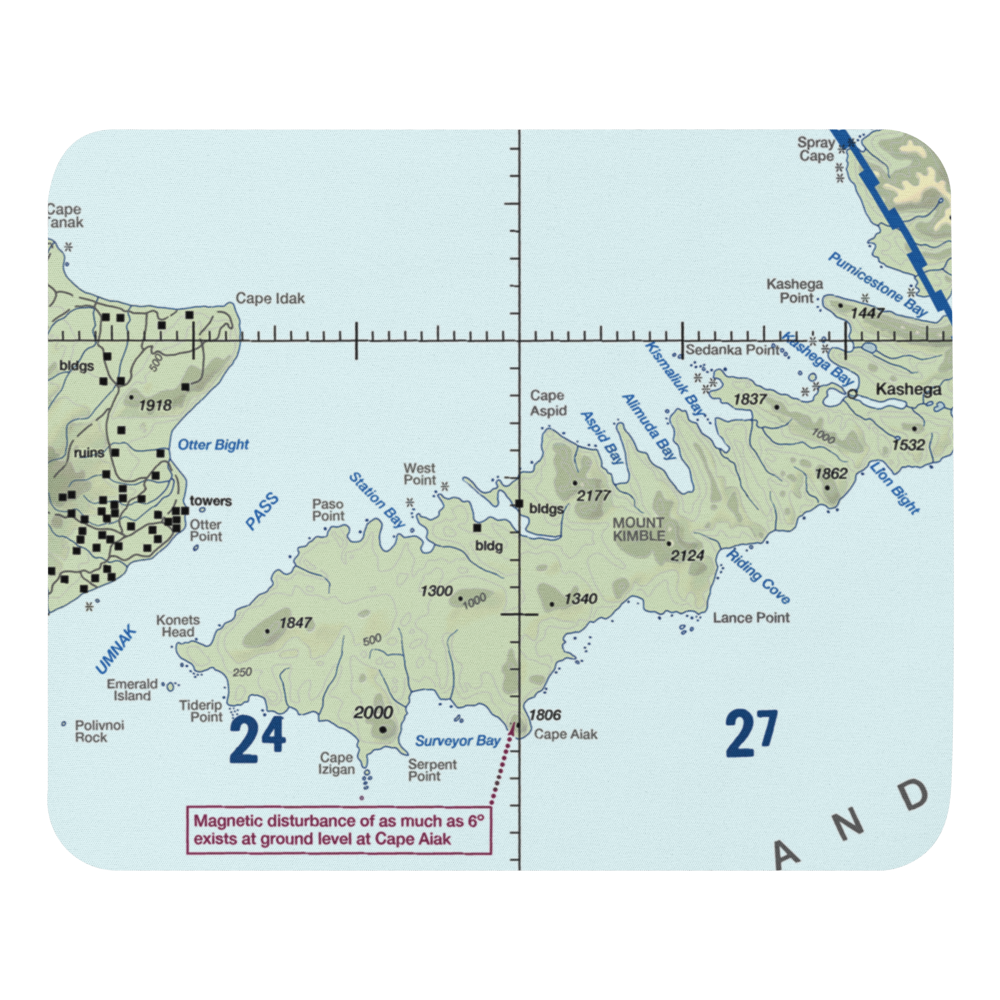 Chernofski Harbor Seaplane Base (KCN) VFR Sectional Mouse Pad 