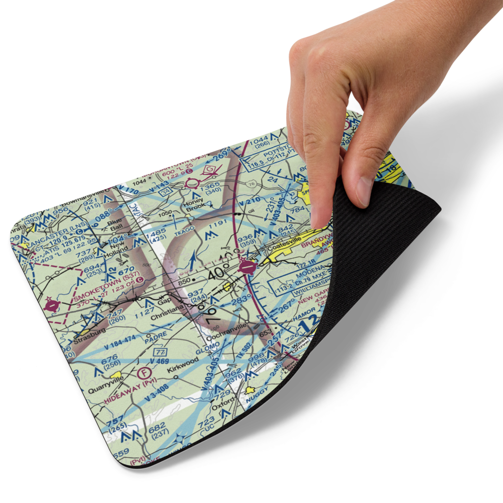 Chester County G O Carlson Airport (MQS) VFR Sectional Mouse Pad 