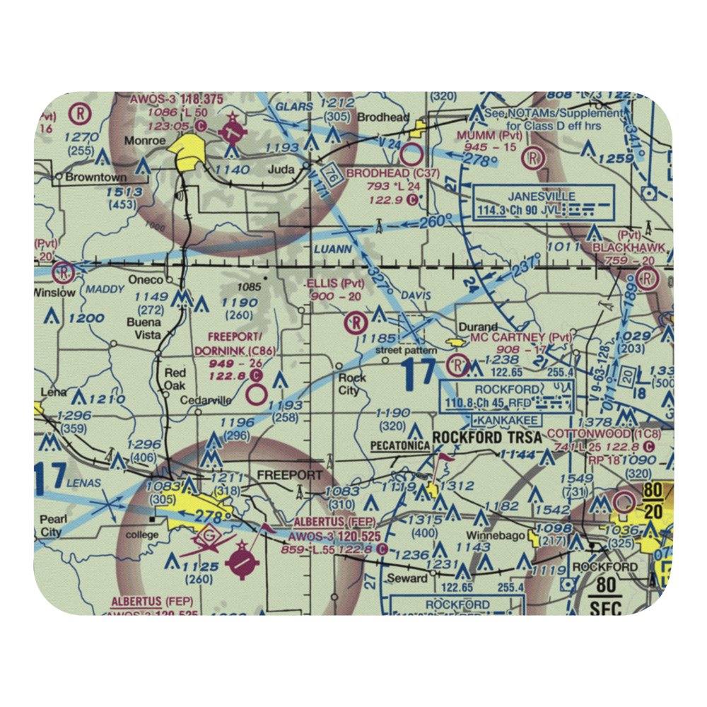 Chester Wyss Airport (LL75) VFR Sectional Mouse Pad 