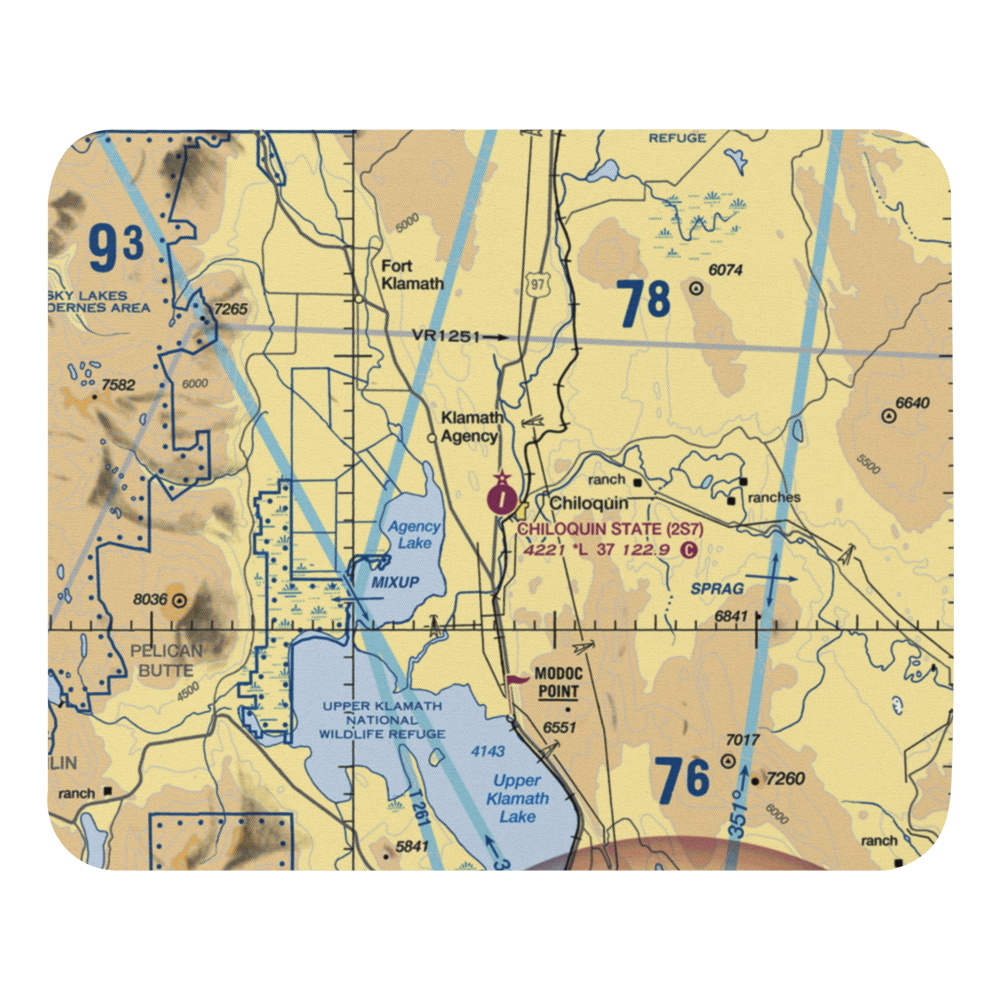 Chiloquin State Airport (2S7) VFR Sectional Mouse Pad 