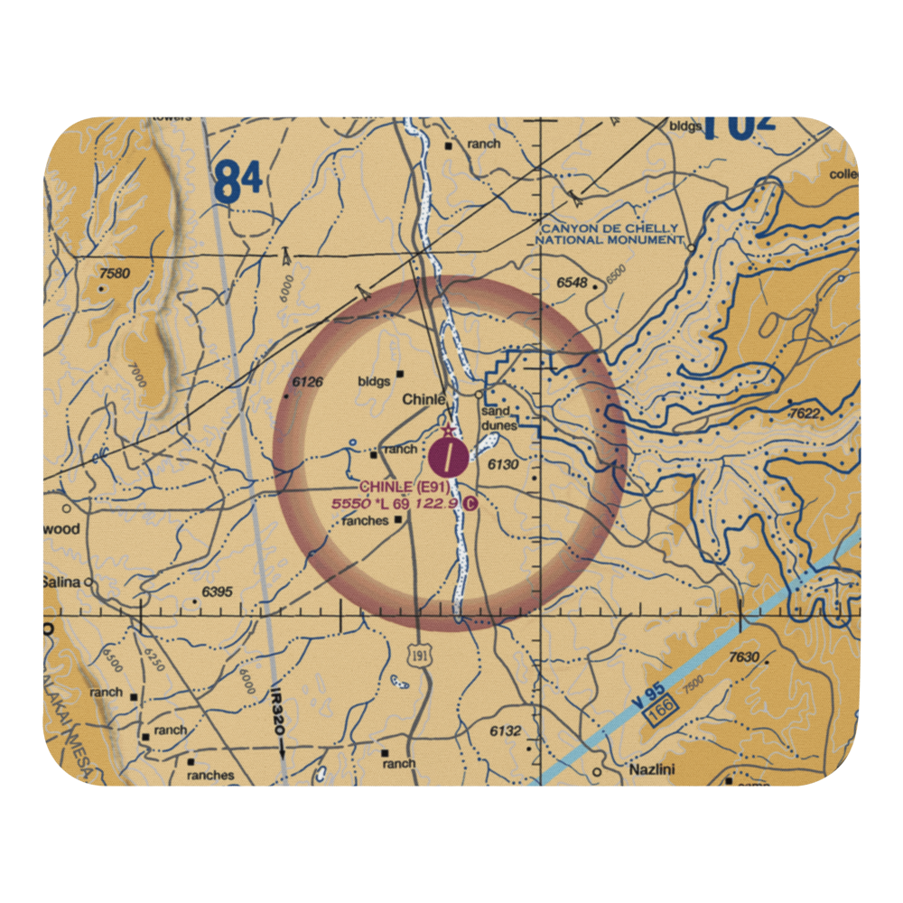 Chinle Municipal Airport (E91) VFR Sectional Mouse Pad 
