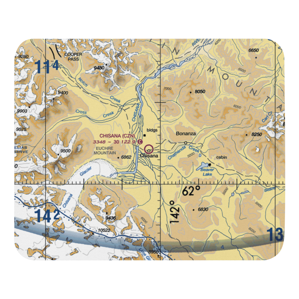 Chisana Airport (CZN) VFR Sectional Mouse Pad 