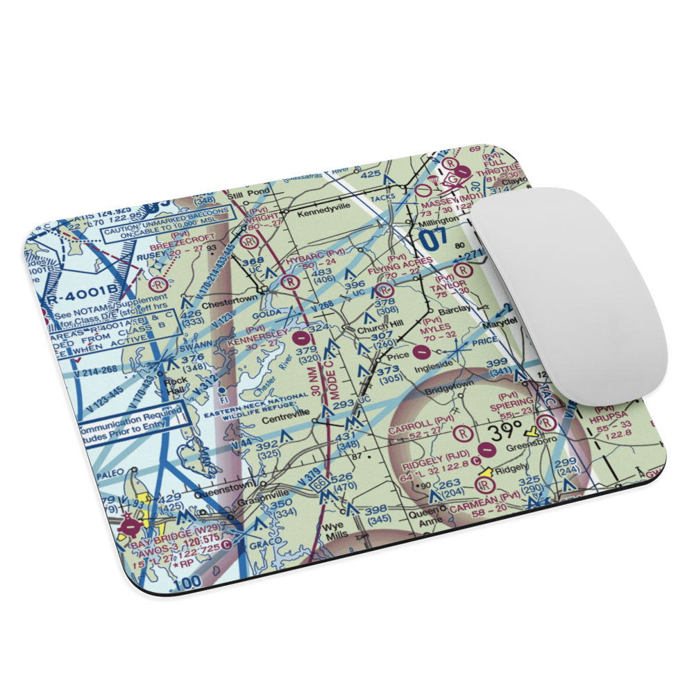 Church Hill Airport (MD62) VFR Sectional Mouse Pad 