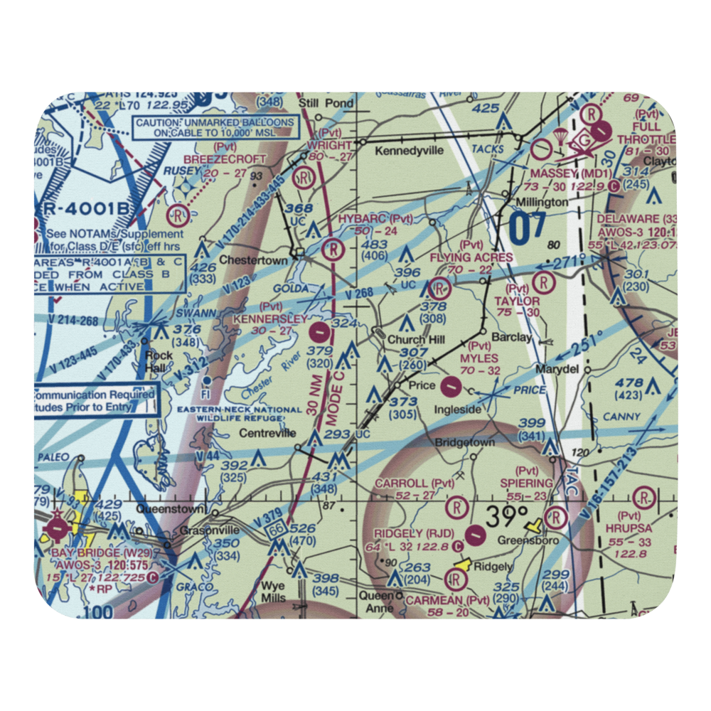 Church Hill Airport (MD62) VFR Sectional Mouse Pad 