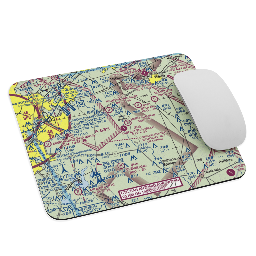 Cibolo Sea-Willo Airpark (TE67) VFR Sectional Mouse Pad 