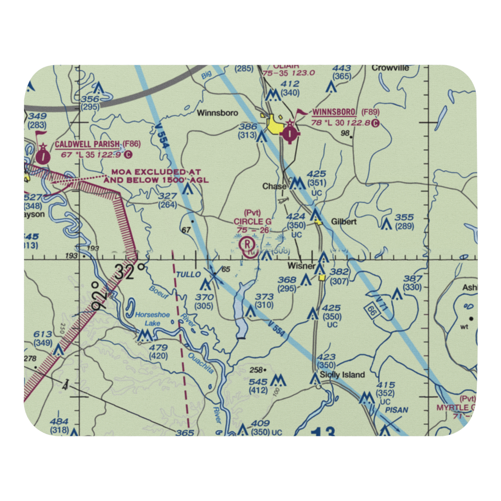 Circle G Airport (LS16) VFR Sectional Mouse Pad 