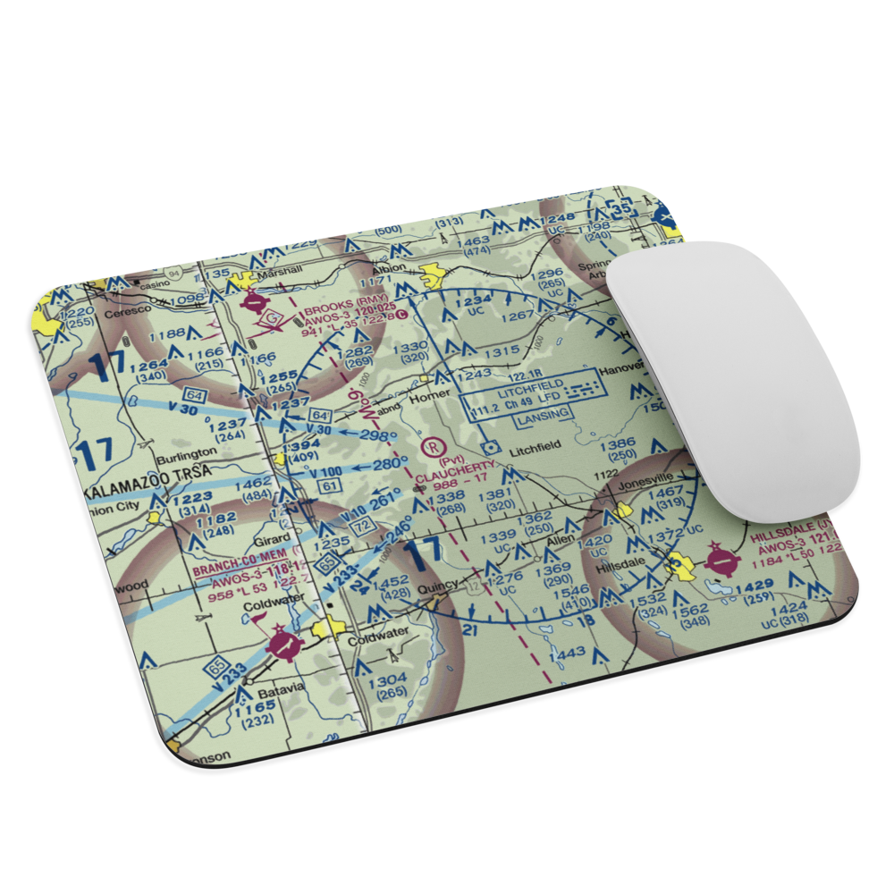 Claucherty Airport (MI35) VFR Sectional Mouse Pad 
