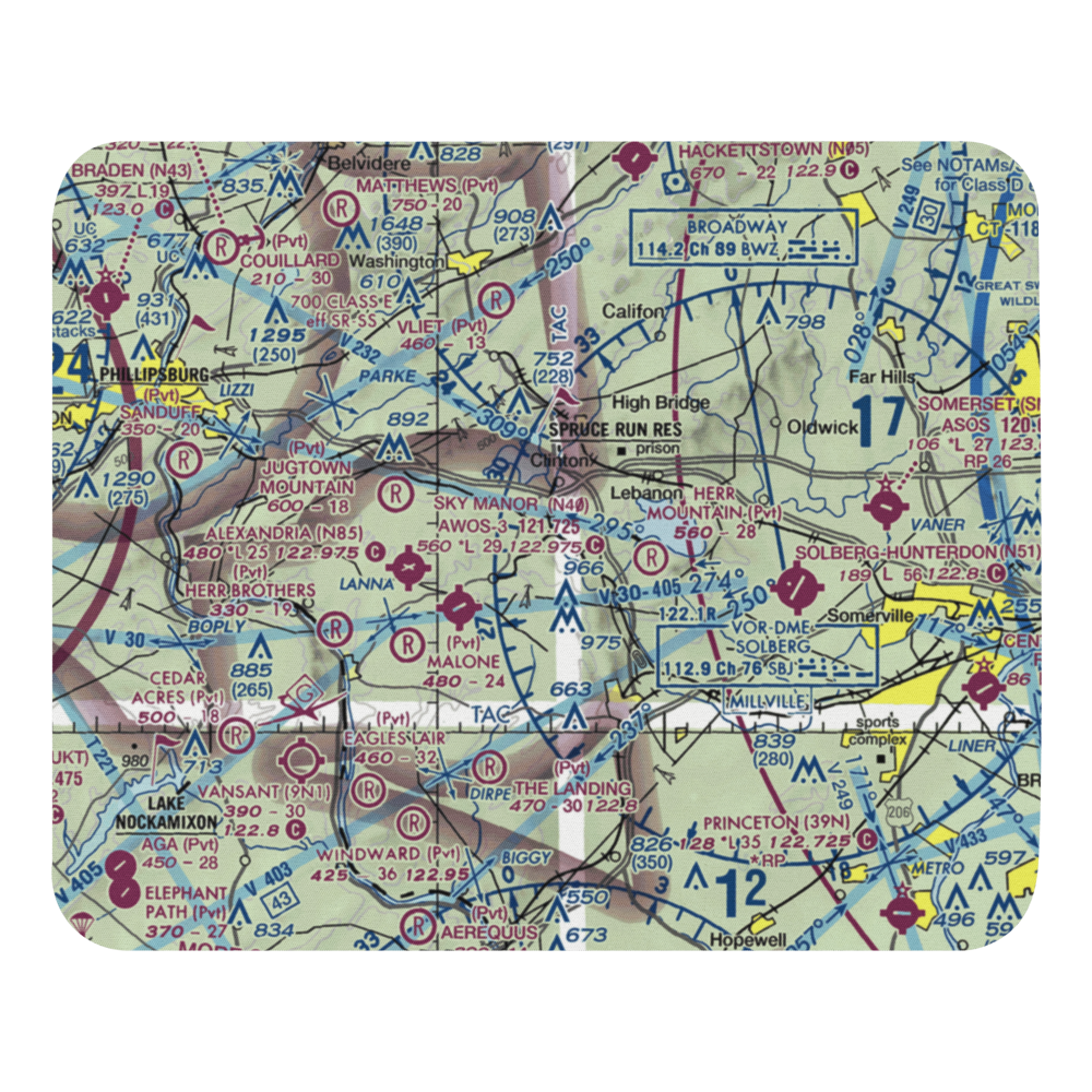 Clinton Elks Lodge Balloonport (12JY) VFR Sectional Mouse Pad 