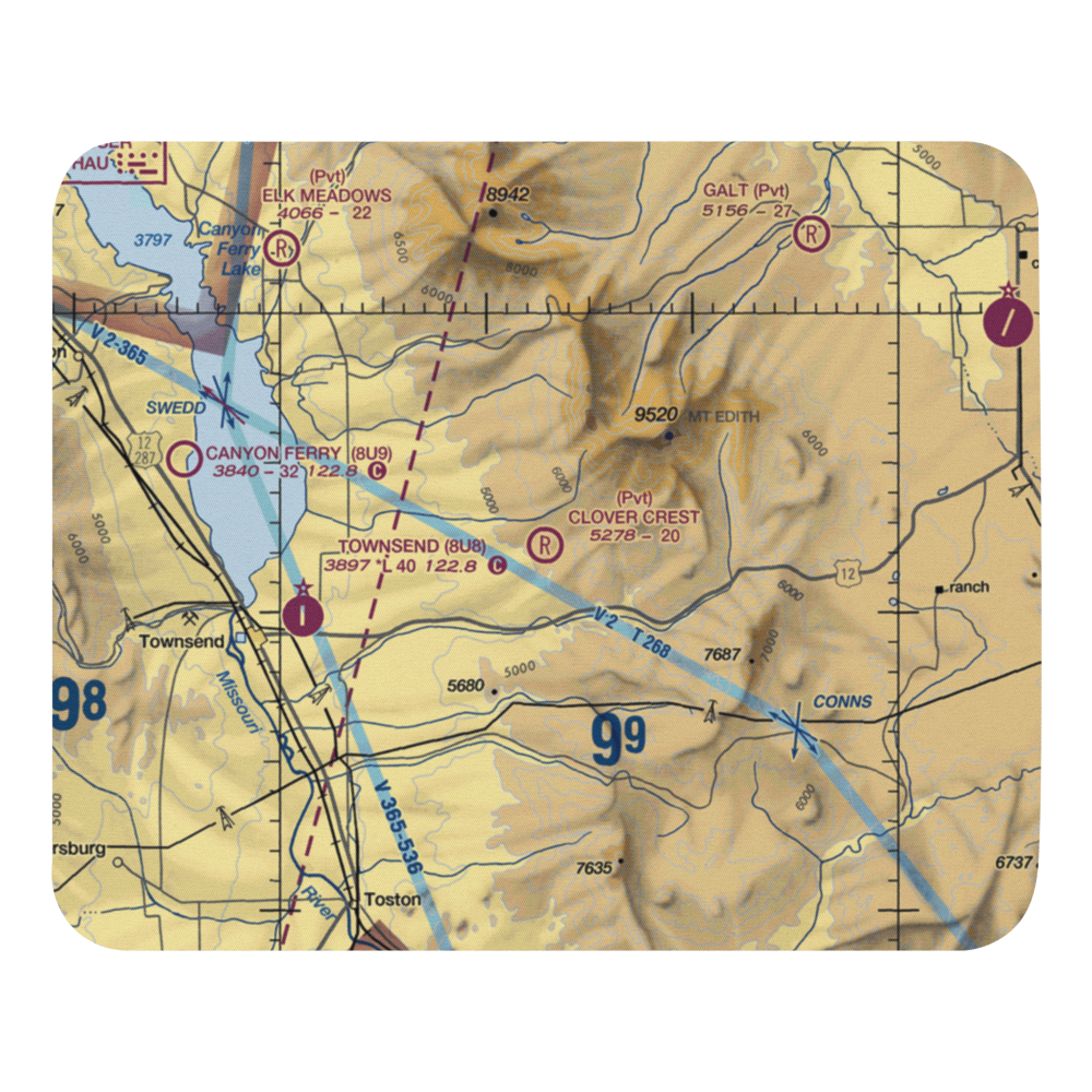 Clover Crest Airpark (MT24) VFR Sectional Mouse Pad 
