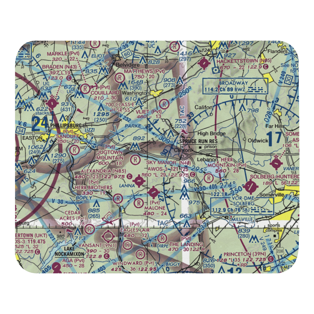 Coach & Paddock Heliport (0C9) VFR Sectional Mouse Pad 