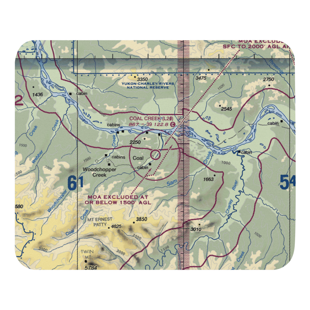 Coal Creek Airport (L20) VFR Sectional Mouse Pad 