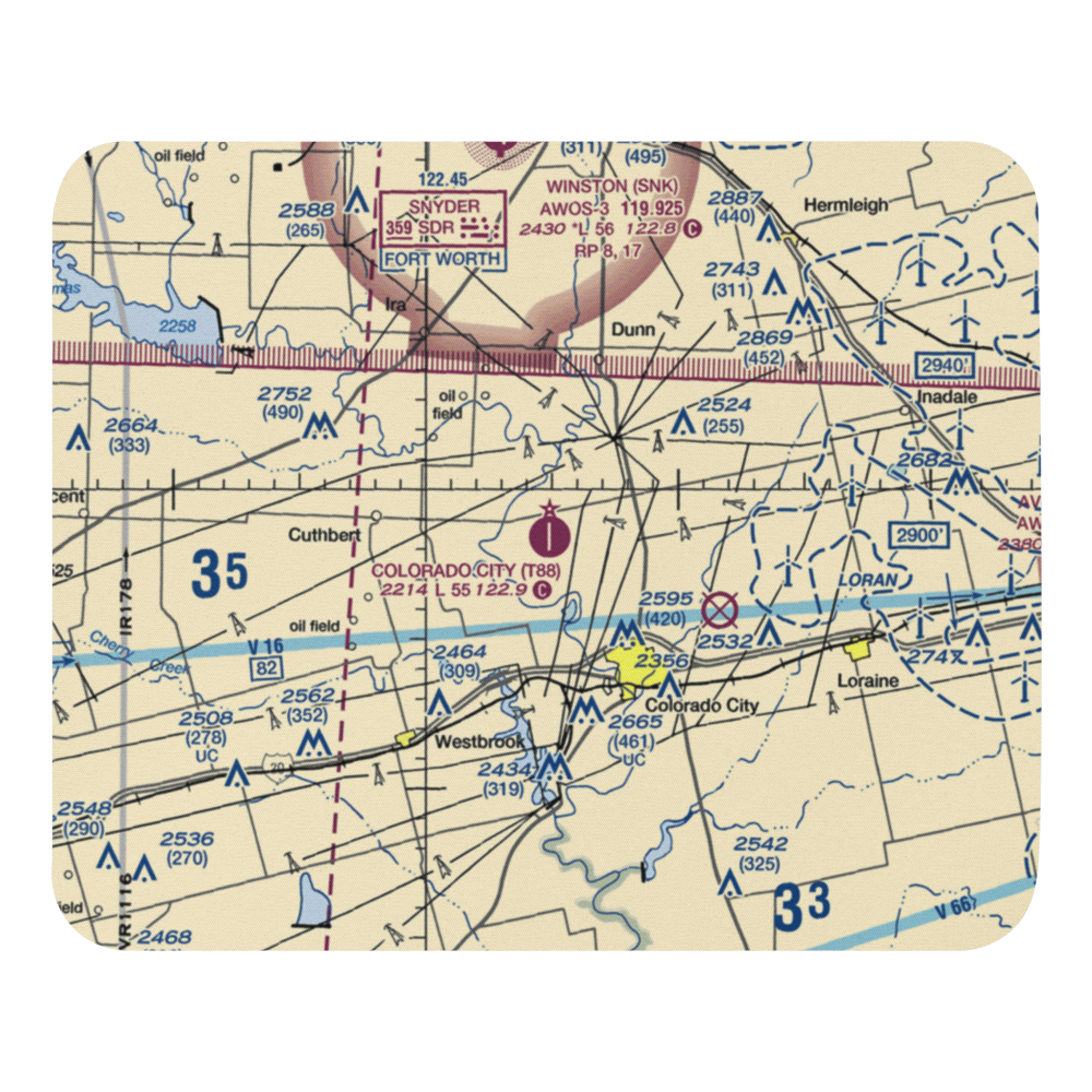 Colorado City Airport (T88) VFR Sectional Mouse Pad 