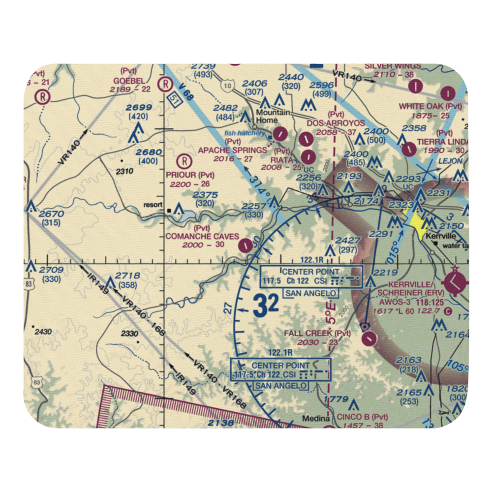 Comanche Caves Ranch Airport (4TA6) VFR Sectional Mouse Pad 