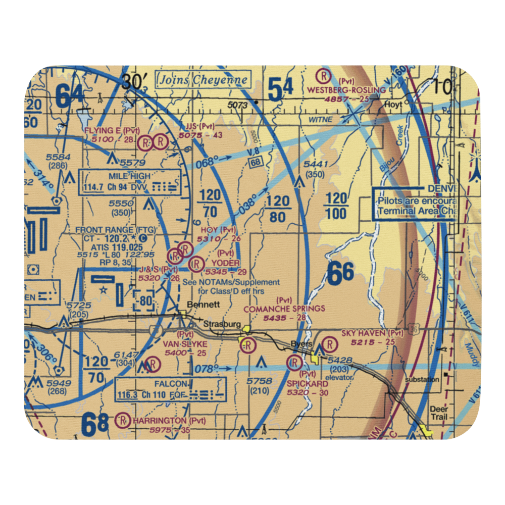 Comanche Livestock Airport (59CO) VFR Sectional Mouse Pad 