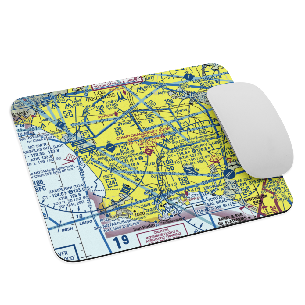 Compton Woodley Airport (CPM) VFR Sectional Mouse Pad 