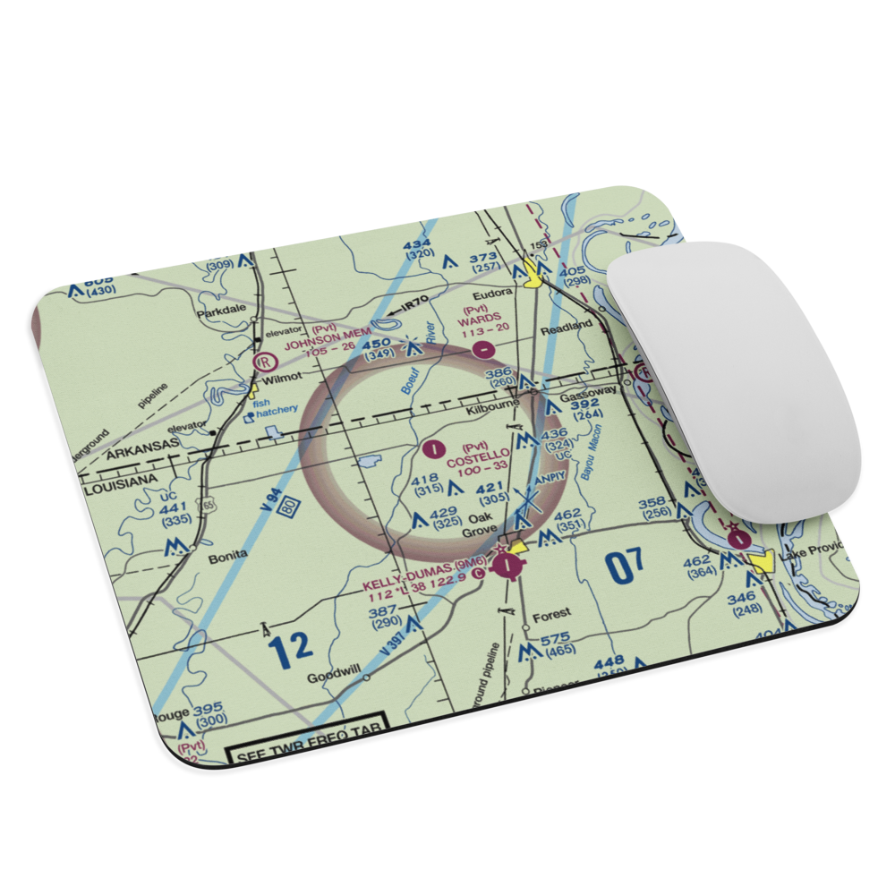 Costello Airport (2LA7) VFR Sectional Mouse Pad 