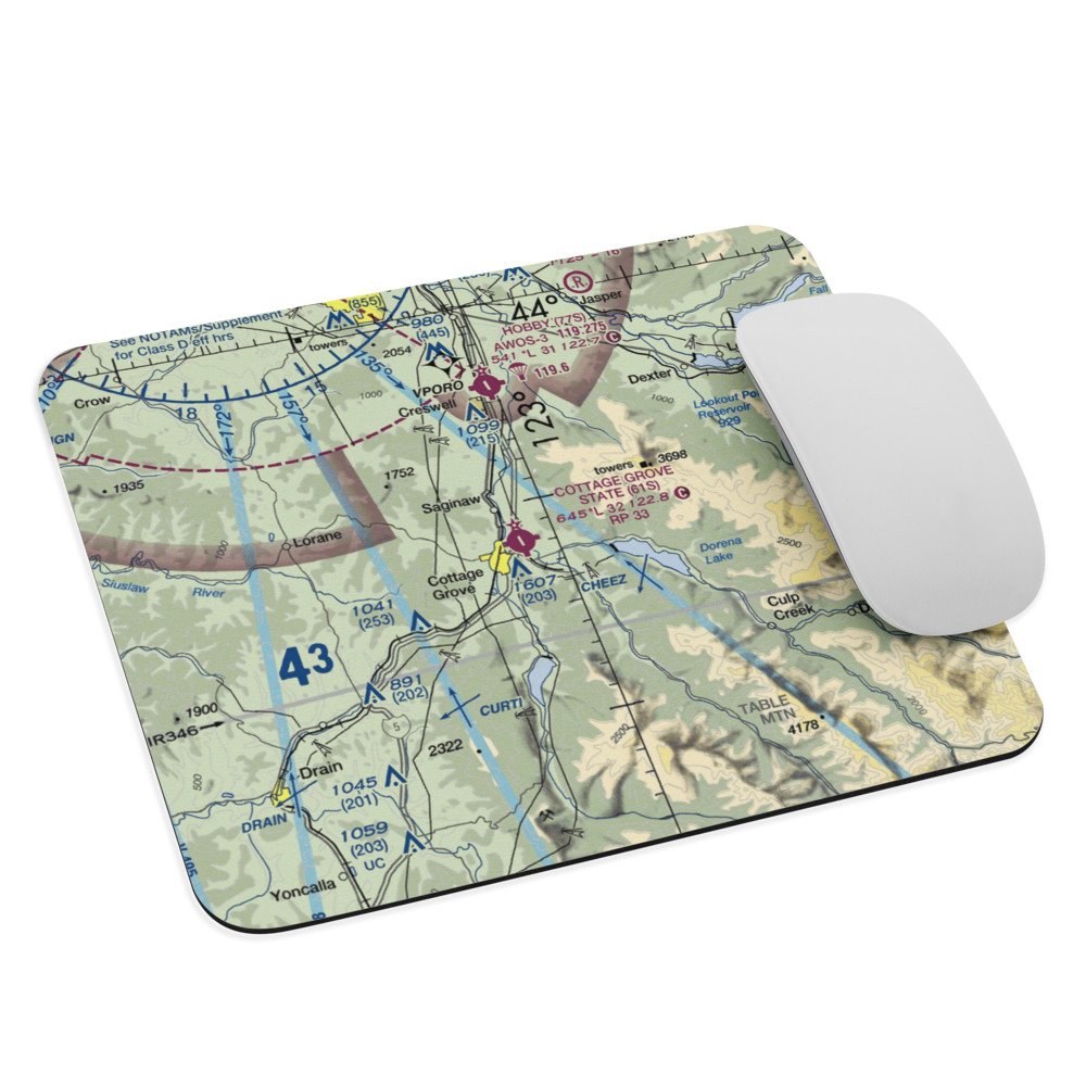 Cottage Grove State Airport (61S) VFR Sectional Mouse Pad 