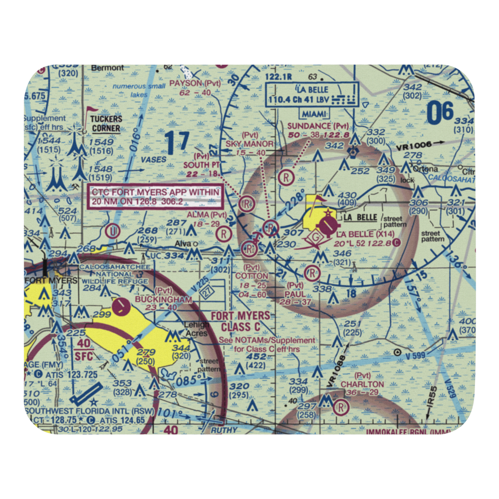 Cotton Strip (17FA) VFR Sectional Mouse Pad 