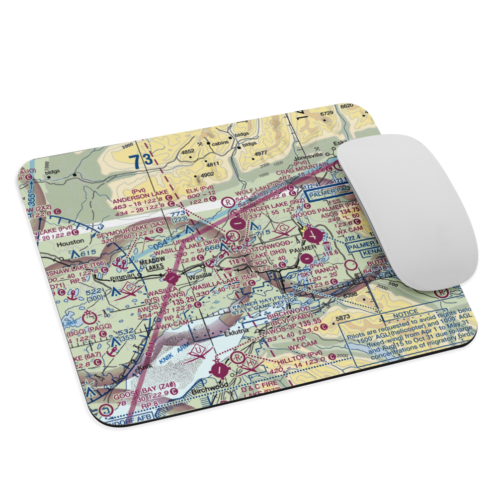Cottonwood Lake Seaplane Base (3H3) VFR Sectional Mouse Pad 
