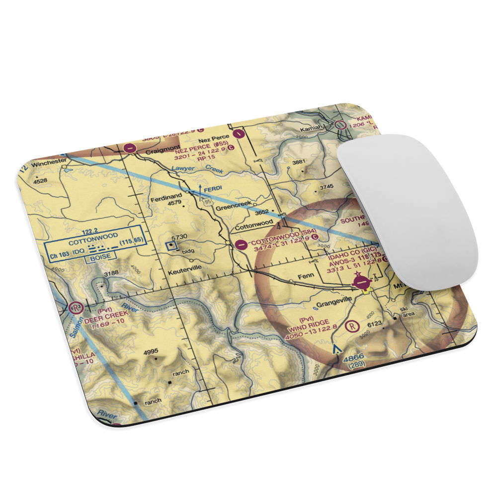 Cottonwood Municipal Airport (S84) VFR Sectional Mouse Pad 