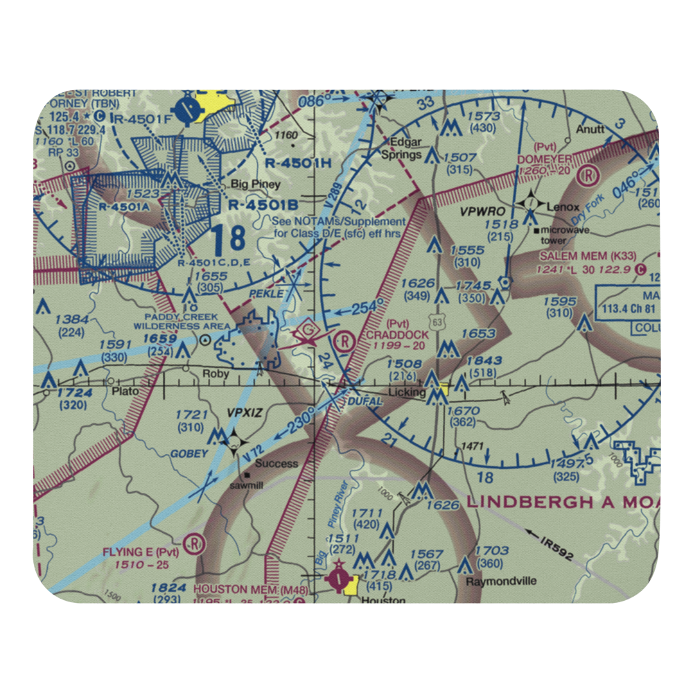 Craddock Field (6MU9) VFR Sectional Mouse Pad 