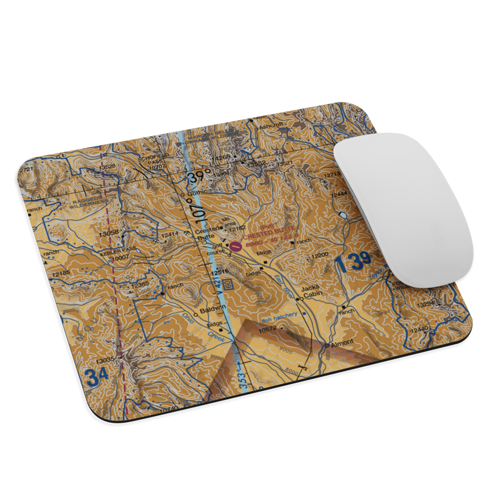 Crested Butte Airpark (CSE) VFR Sectional Mouse Pad 