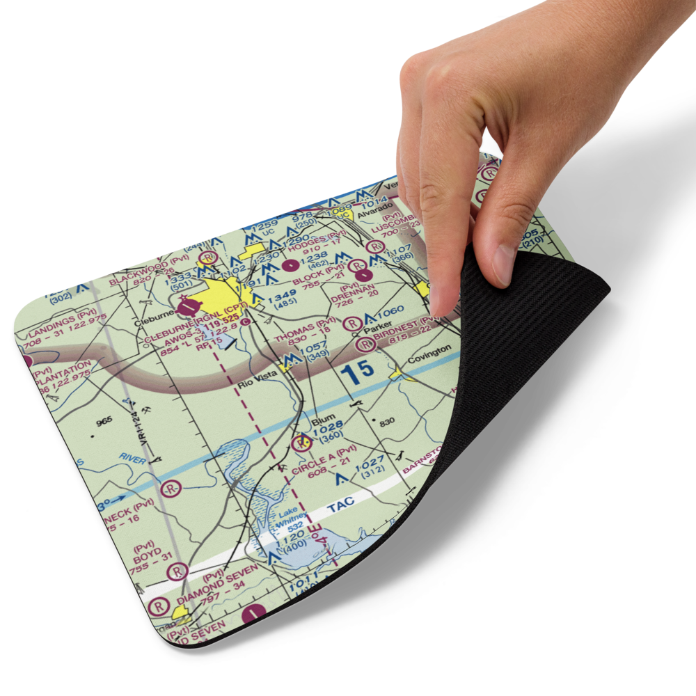 Cross Wind Acres Airport (TE47) VFR Sectional Mouse Pad 