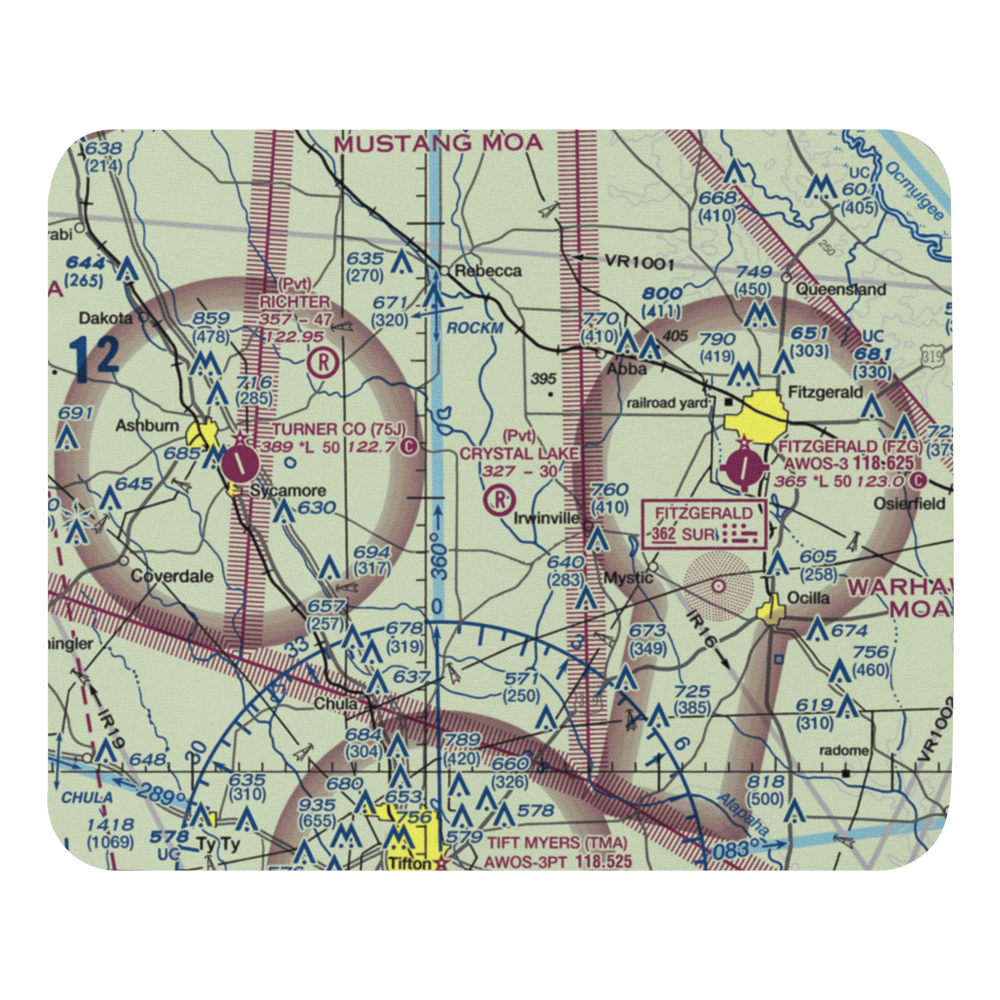 Crystal Lake Airpark (0GE1) VFR Sectional Mouse Pad 