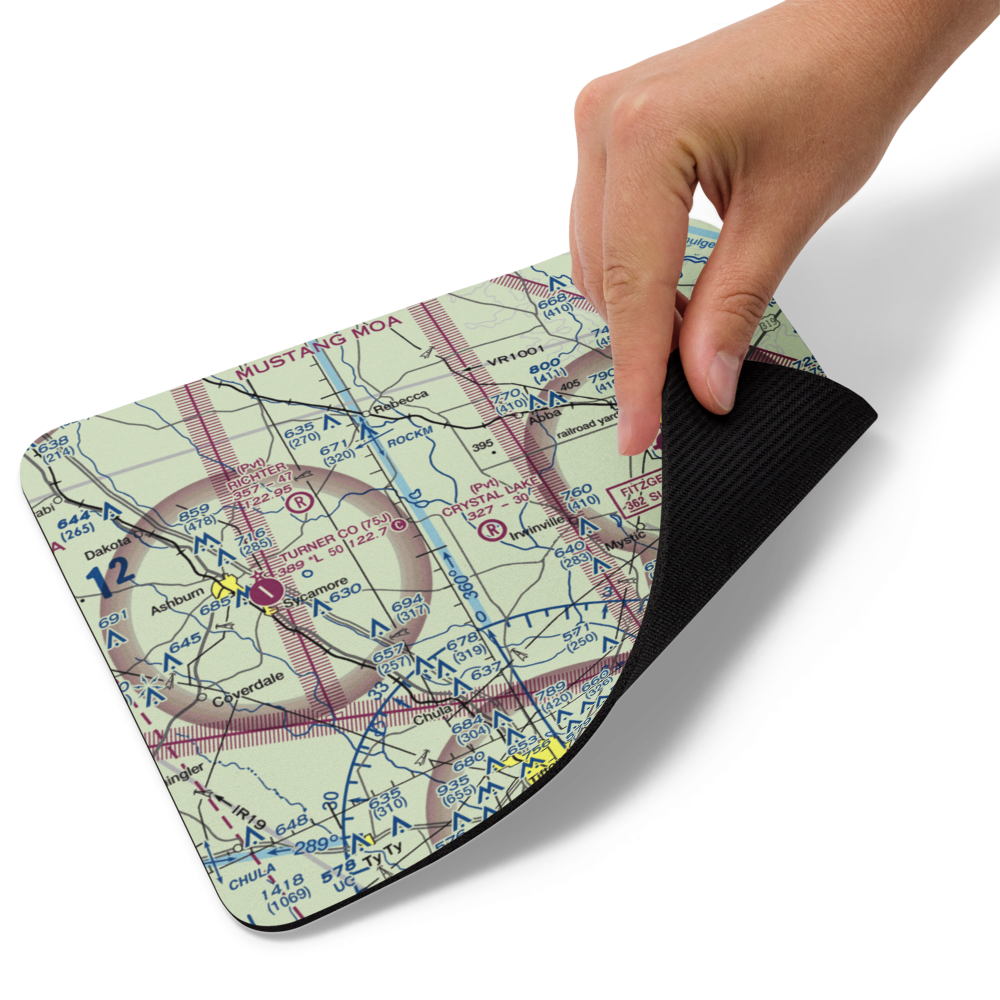 Crystal Lake Airpark (0GE1) VFR Sectional Mouse Pad 
